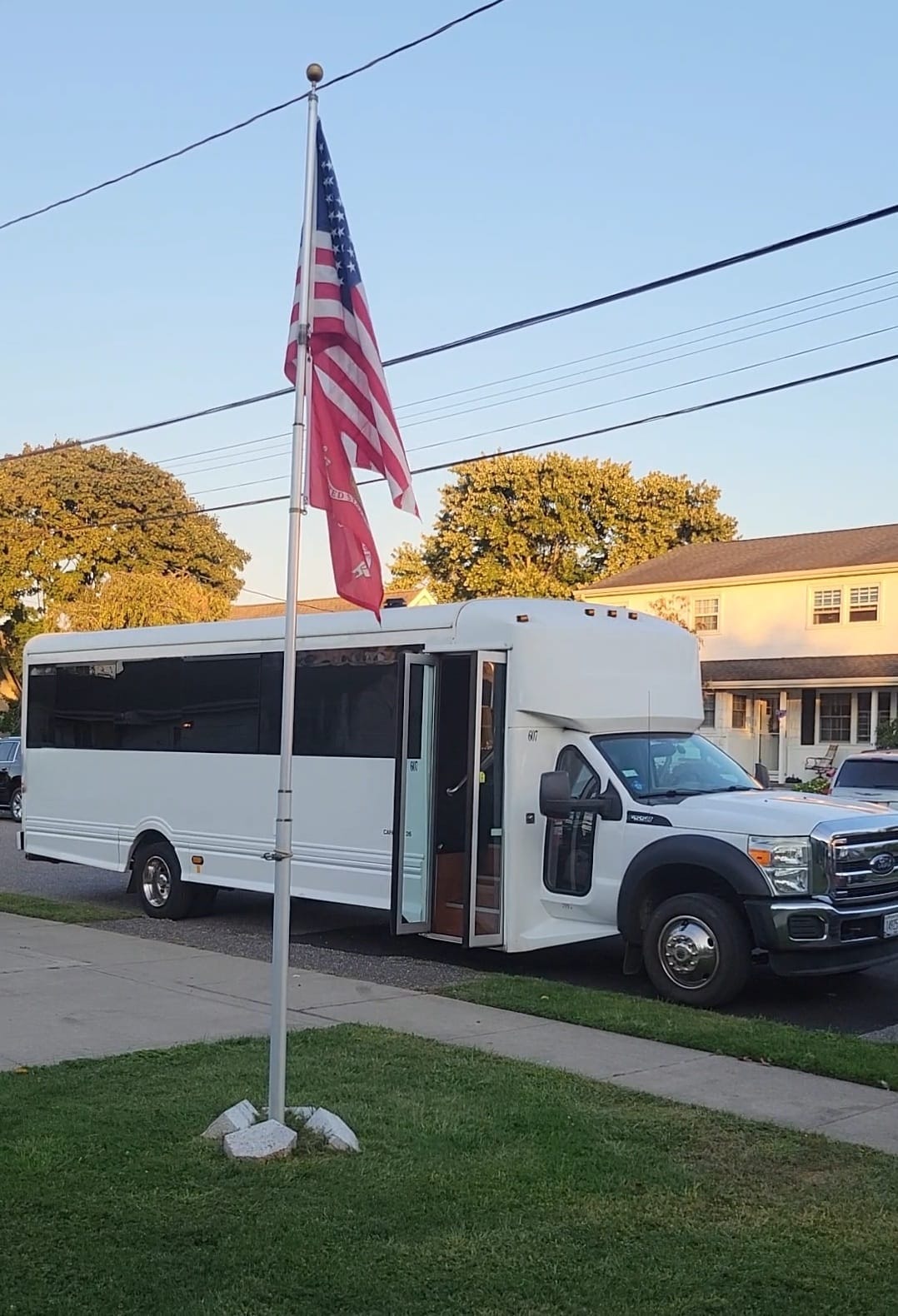 26-passenger limo party bus exterior