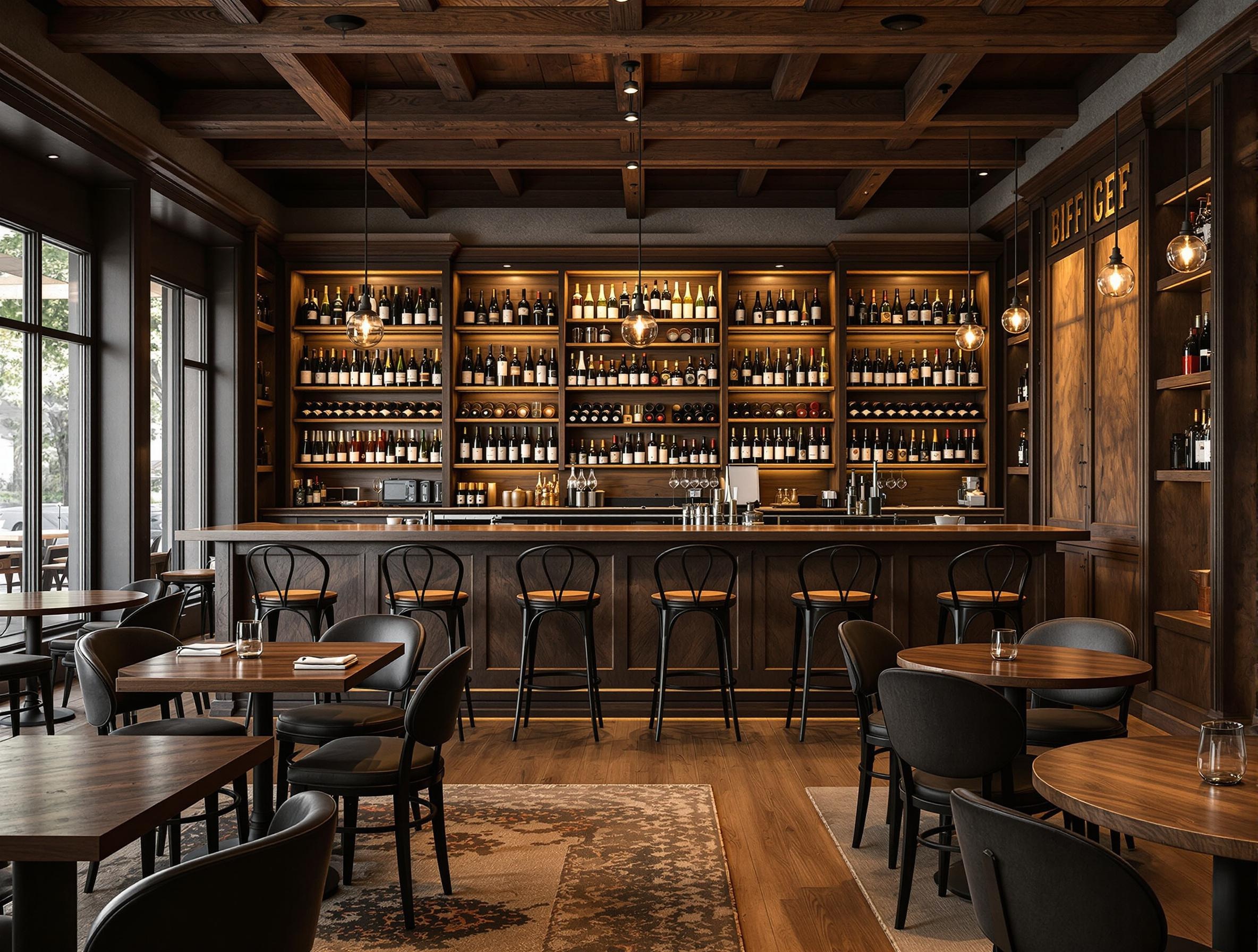 Winery interior with wine wall